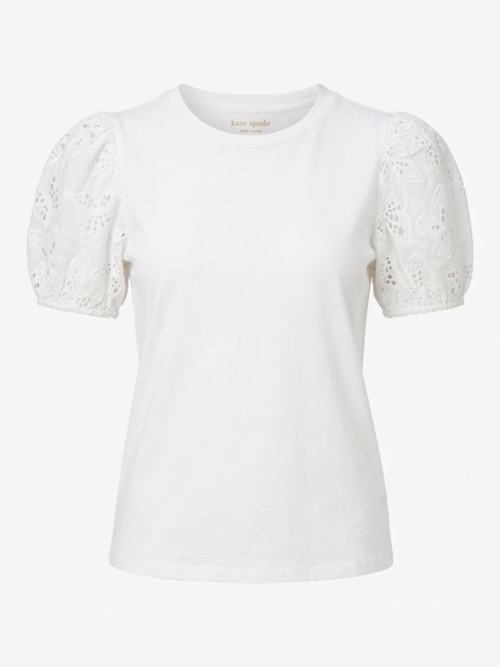 KATE SPADE Butterfly Eyelet crewneck shirt - size small 🌟